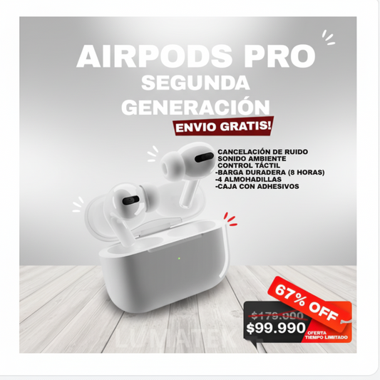 AIRPODS PRO SEGUNDA GENERACION PREMIUN ANC (2025)
